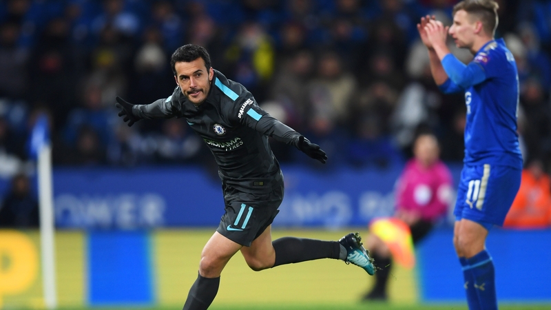 Pedro celebrates his winning goal