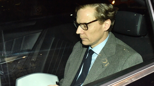 Chief Executive of Cambridge Analytica Alexander Nix leaving its offices in central London