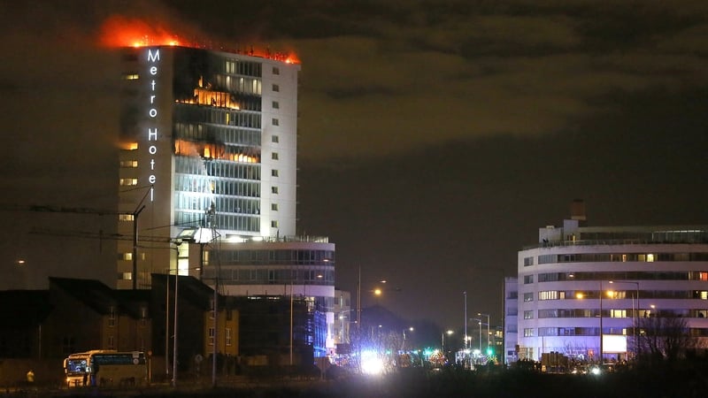 The flames were visible from several kilometres away