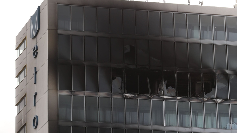 The fire started on the building's 13th floor