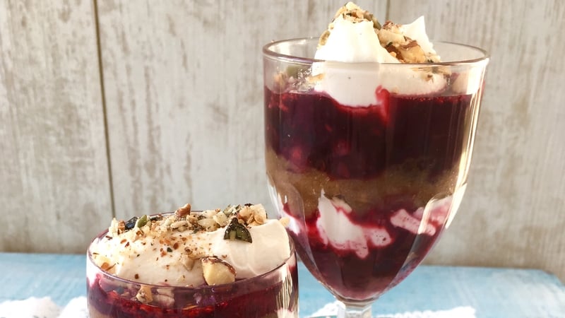 Sharon's dessert with cheats toffee sauce