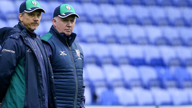 Les Kiss (L) and Declan Kidney took over at London Irish in 2018