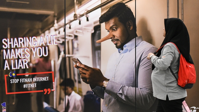 A poster campaign against 'fake news' has been running across Malaysia
