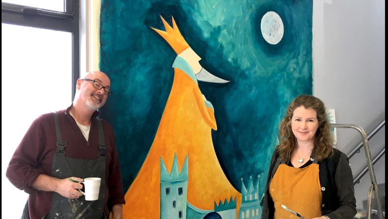 When Laureates unite - PJ Lynch and former Children's Laureate Niamh Sharkey in Midleton