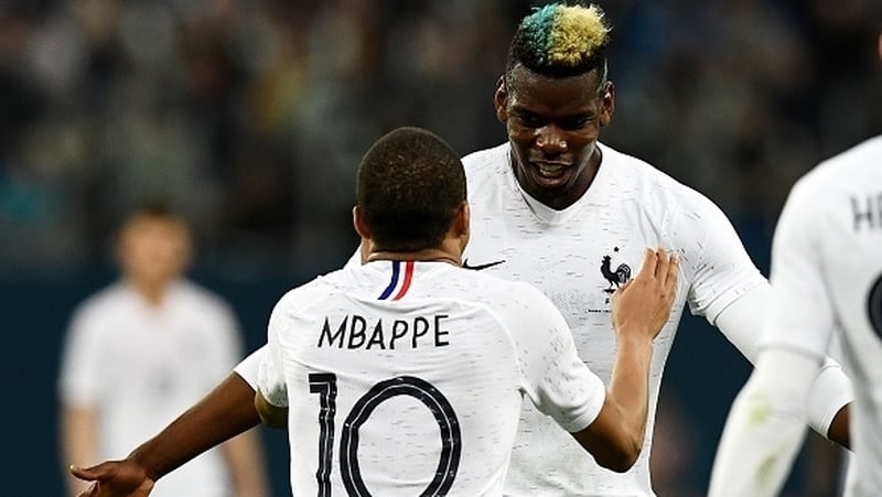 Paul Pogba and Kylian Mbappe were both on the score sheet for France