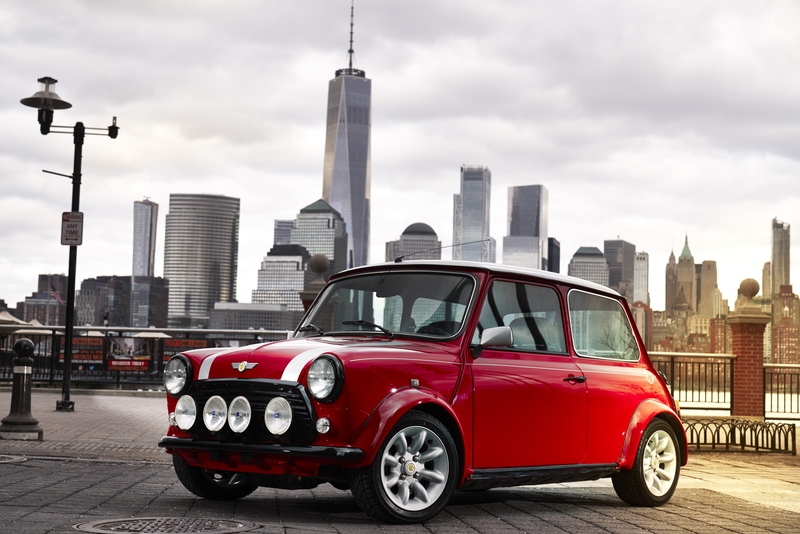 Old meets new - the original Mini Cooper gets a new lease of life.