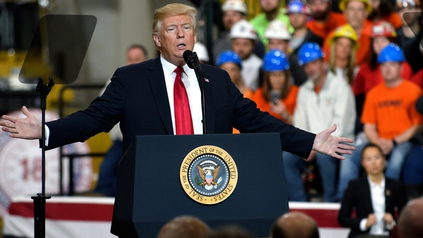 Donald Trump said the US Trade Representative had determined that China 'has repeatedly engaged in practices to unfairly obtain America's intellectual property'