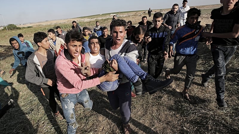 Palestinian health officials said about 70 were wounded