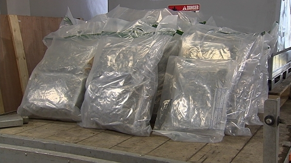 The drugs were found in a fuel tank in Dromore, Co Down