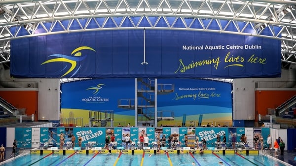 The National Aquatic Centre during today's event
