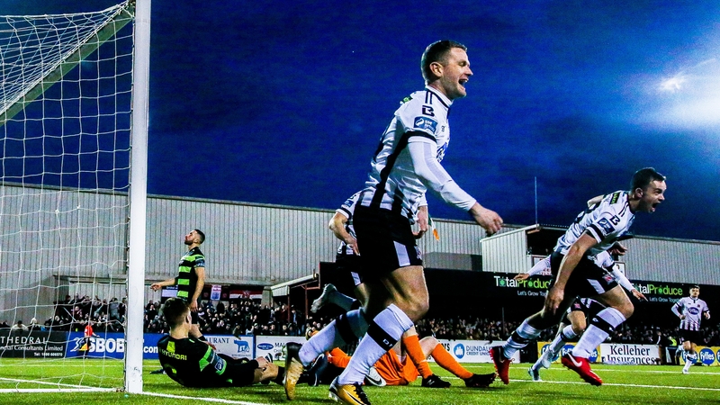 Robbie Benson celebrates his goal