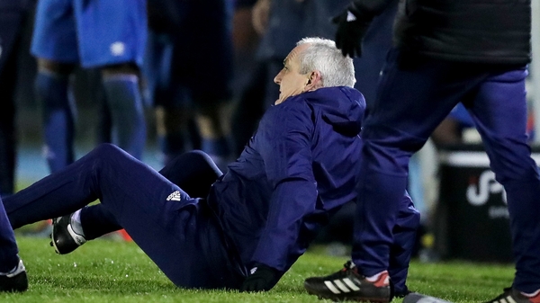 John Caulfield was pushed to the ground