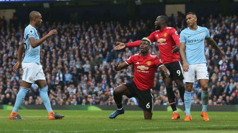 Danilo (R) reacts to Paul Pogba's first goal on Saturday