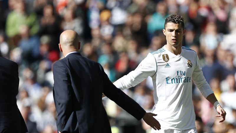 Ronaldo was substituted with 27 minutes remaining.