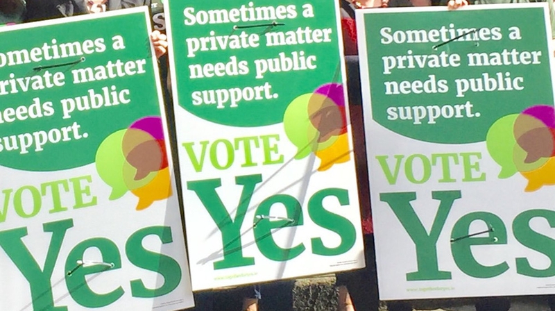 The crowd fund page on the Together for Yes website was shut down for 30 minutes yesterday