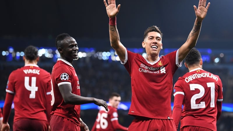 Roberto Firmino of Liverpool celebrates