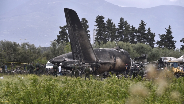 Witnesses have said they saw a wing catch fire shortly after the plane took off