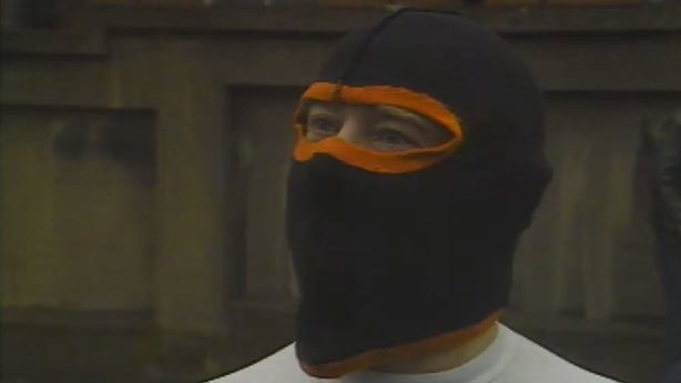 Martin Cahill wearing a balaclava