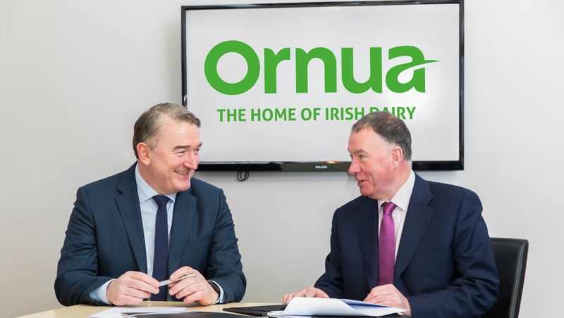 Ornua CEO designate John Jordan and chairman Aaron Forde