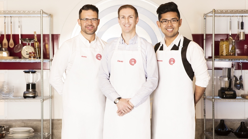 The three finalists (L-R) - Kenny Tutt, David Crichton and Nawamin Pinpathomrat