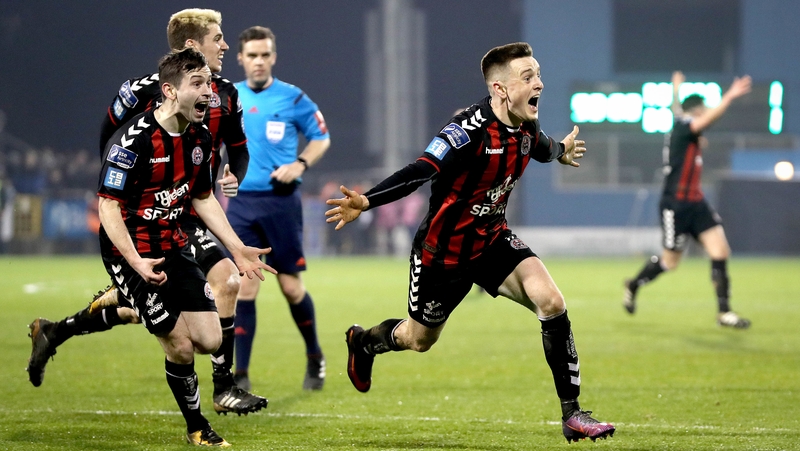 Darragh Leahy celebrates his late match-winner