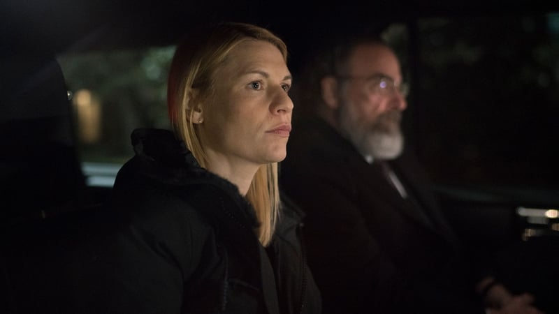 Claire Danes as Carrie (with Mandy Patinkin as Saul) in Homeland - "She's a lot, this Carrie-freakin' Mathison character"