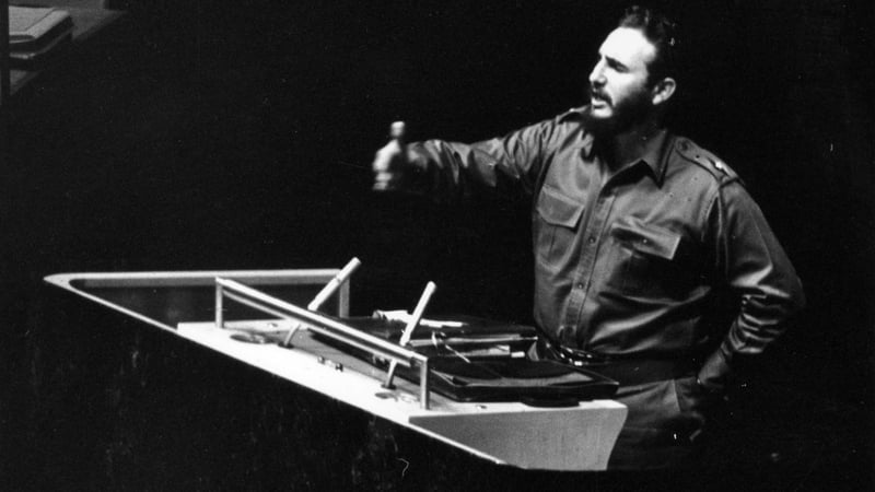 Cuban leader Fidel Castro in the early 1960s: Ireland agreed to a US request to search Cuban-bound planes passing through Shannon