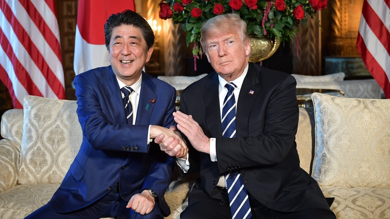 President Trump is holding two days of talks with Japanese Prime Minister Shinzo Abe in Florida