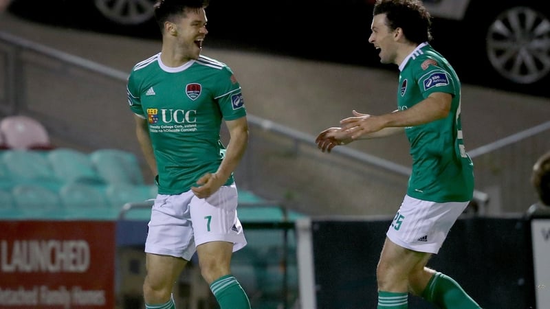 Jimmy Keohane celebrates with Barry McNamee