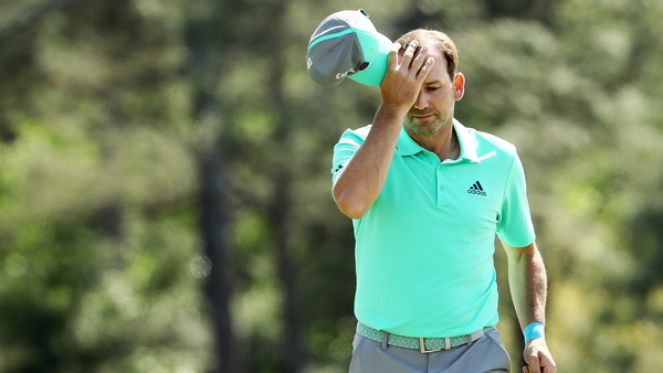 Garcia dumped five balls into the water on the par five in his opening round to record the highest score on the hole in tournament history.
