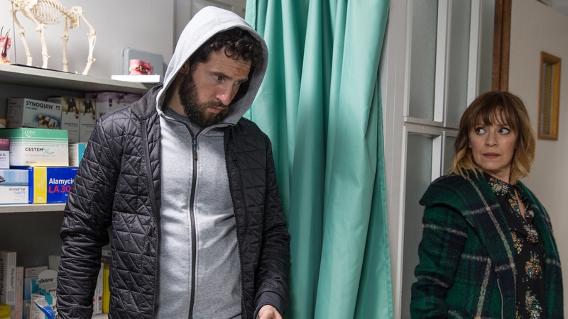 Rhona finds Ross stealing drugs on Emmerdale