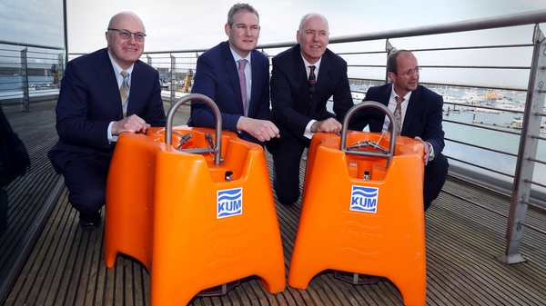 Professor Chris Bean (second from right) among those at the launch of the equipment today