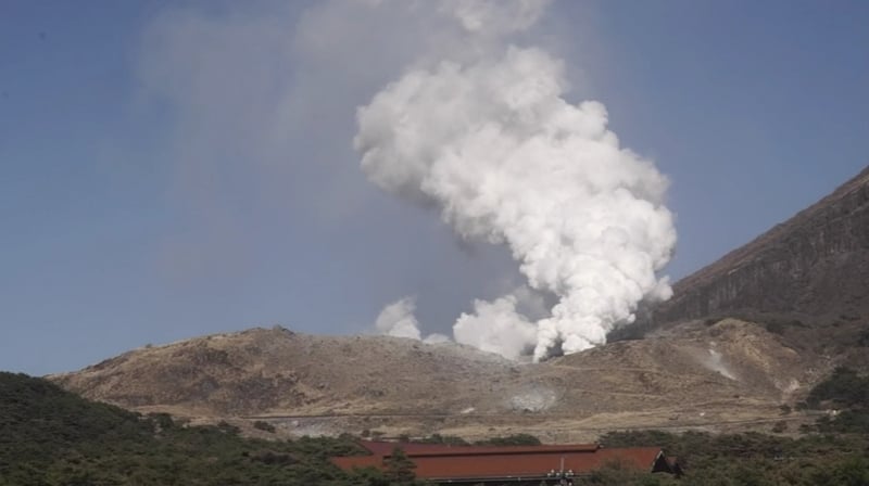 The Japan Meteorological Agency warned that large flying rocks could fall over a 3km radius