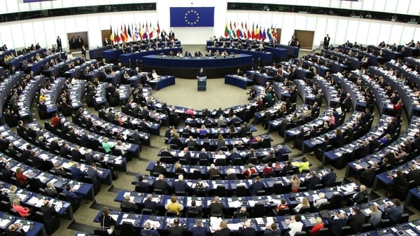 Emmanuel Macron addresses MEPs in Strasbourg