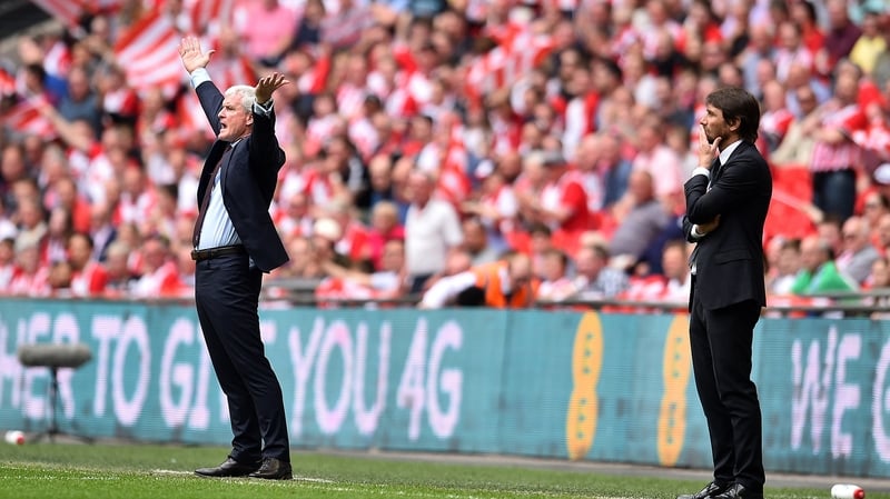 Southampton manager Mark Hughes during the FA Cup semi-final defeat to Chelsea