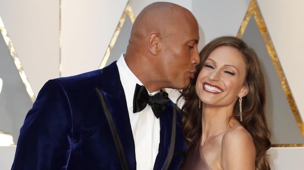 Dwayne Johnson and Lauren Hashian