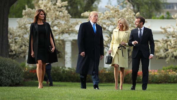 Emmanuel Macron at the White House for the start of his state visit