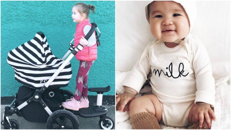 Baby buggy covers, cool t-shirts, twinning for big & small kids too