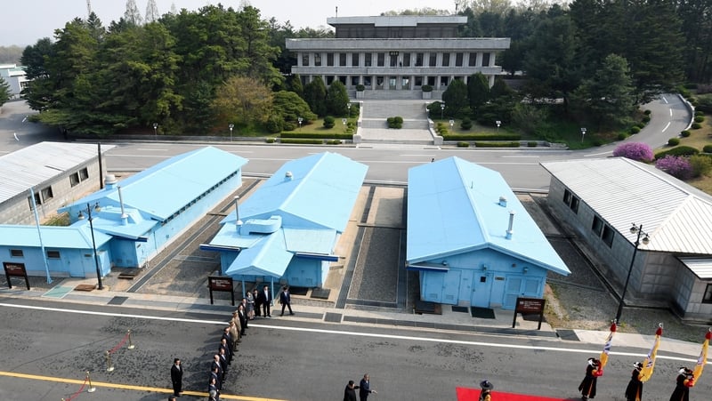 The talks were reportedly held in the DMZ village of Panmunjom