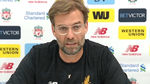 Jurgen Klopp sported an Irish tricolour Liverbird in support of Sean Cox.