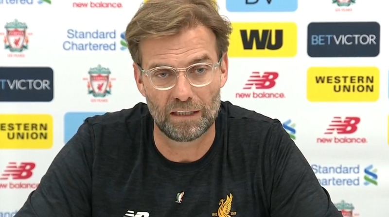 Jurgen Klopp sported an Irish tricolour Liverbird in support of Sean Cox.