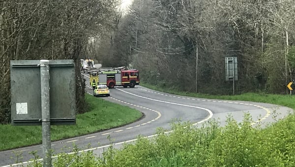 The three-car collision happened this afternoon on the N22 near Macroom