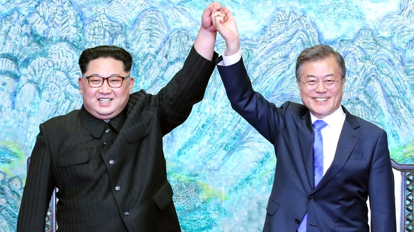 The two leaders pledged to work for complete denuclearisation on the Korean peninsula