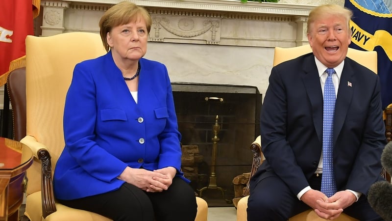 Angela Merkel and Donald Trump held a White House meeting to discuss Iran and trade