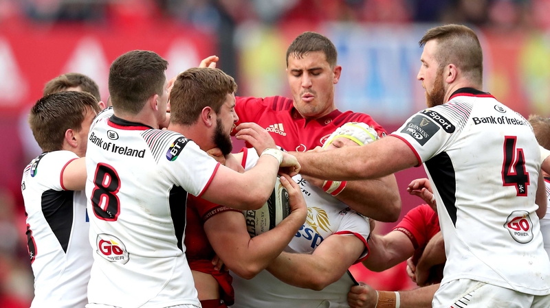 Grobler in action against Ulster at Thomond Park