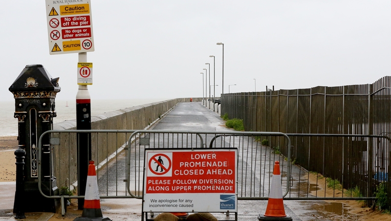 The pier at Ramsgate was closed after the incident