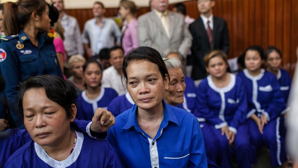 Srey Pov, one of the leaders of the protests against forced evictions in Cambodia.
