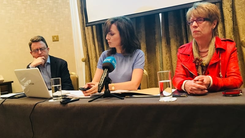 Maria Steen (C) was speaking at the Iona Institute's press conference this morning