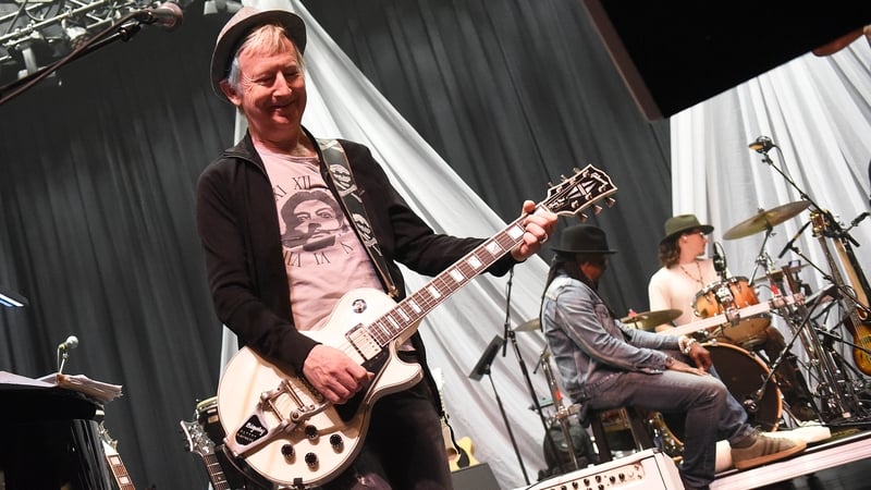 Dubliner Gerry Leonard, who was David Bowie's musical director playing a Gibson guitar at the Celebrating David Bowie concert in March in Atlanta, Georgia