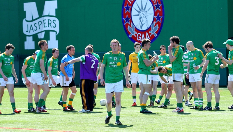 The Leitrim players warm-up for their recent game in New York in 2013